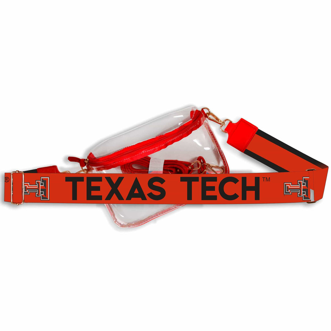 Desden Texas Tech  Hailey Clear Sling Bag with Logo Strap by Desden