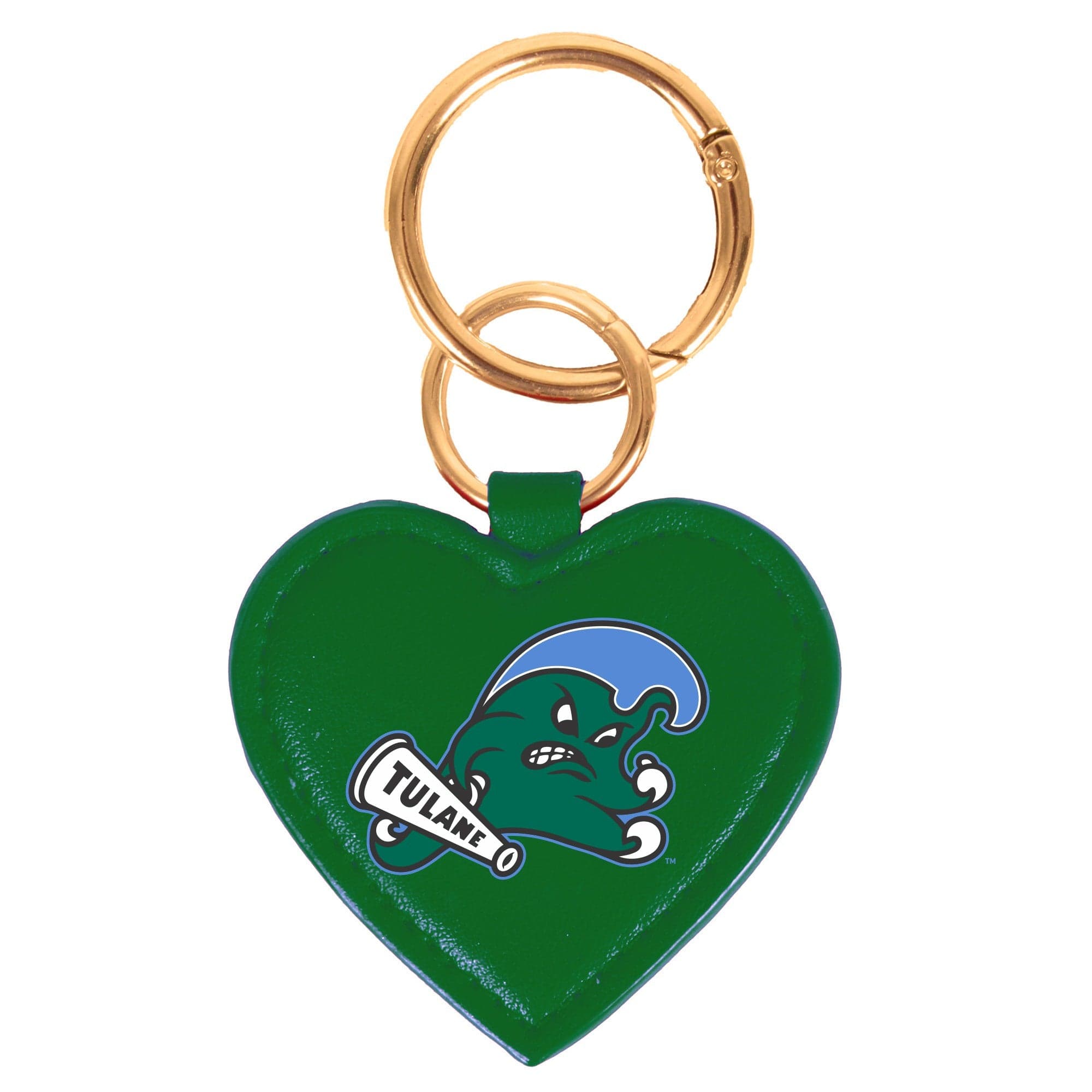 Desden Accessory Tulane Green Wave Heart Purse Charm/ Key Ring by Desden