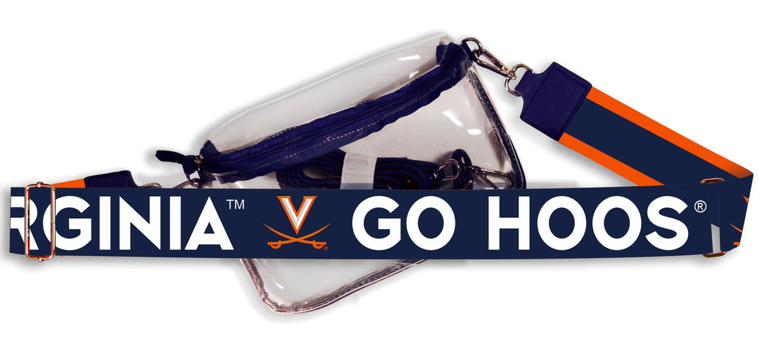 Desden University of Virginia Hailey Clear Sling Bag with Logo Strap by Desden