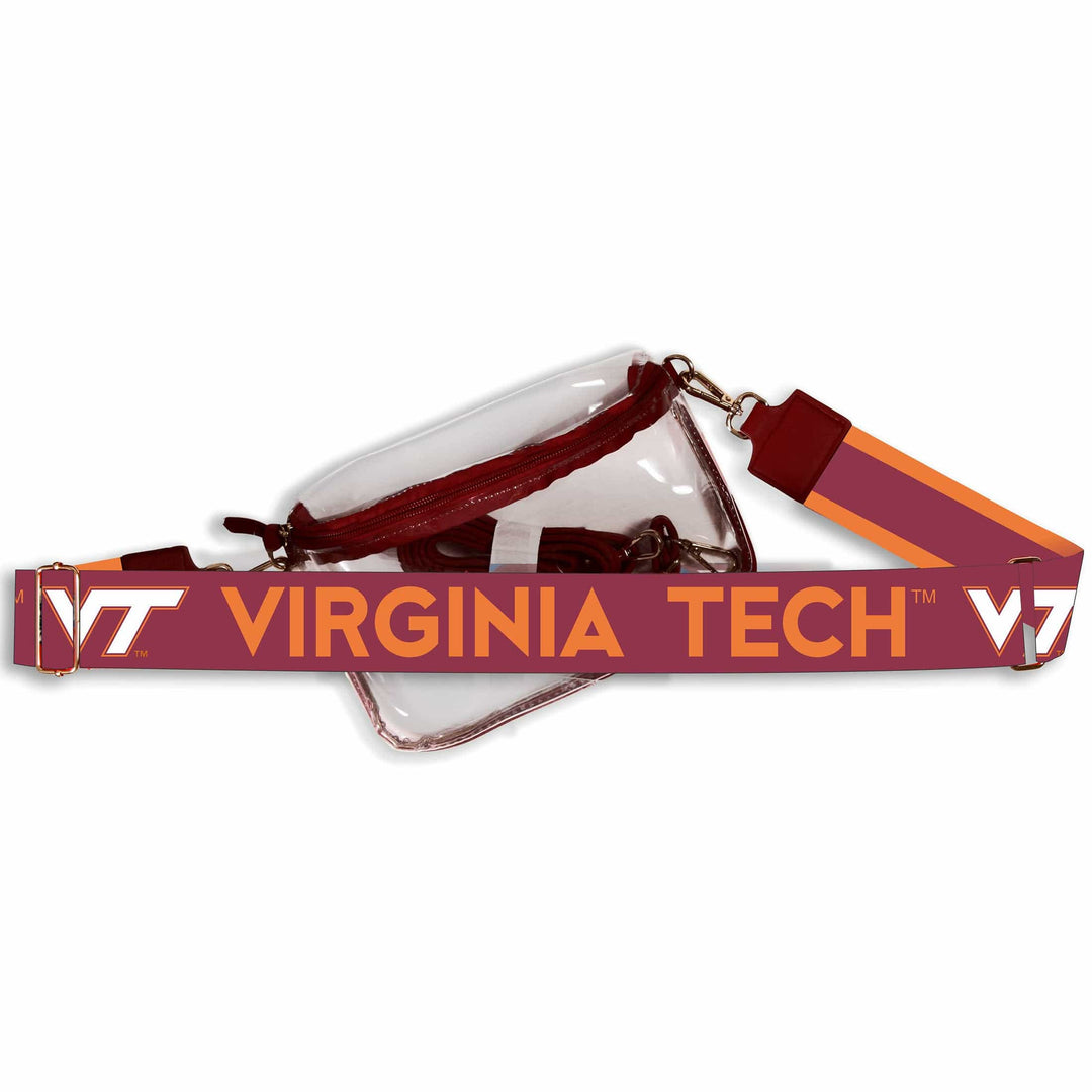 Desden Virginia Tech Hailey Clear Sling Bag with Logo Strap by Desden