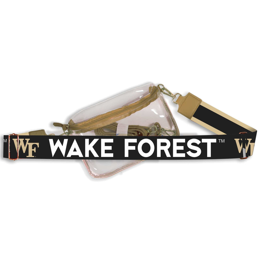 Desden Wake Forest Hailey Clear Sling Bag with Logo Strap by Desden