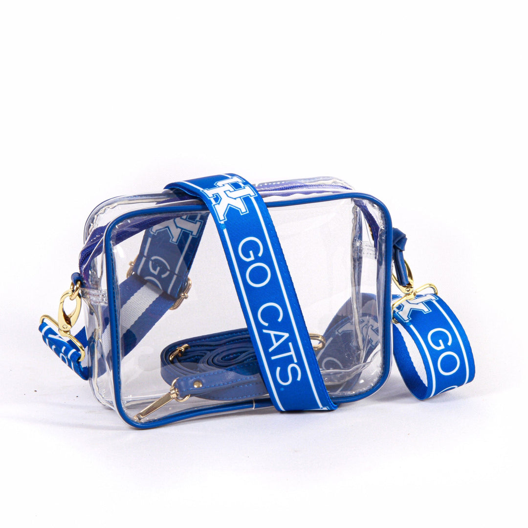 Desden Purse Bridget Clear Purse with Patterned Shoulder Straps - Kentucky