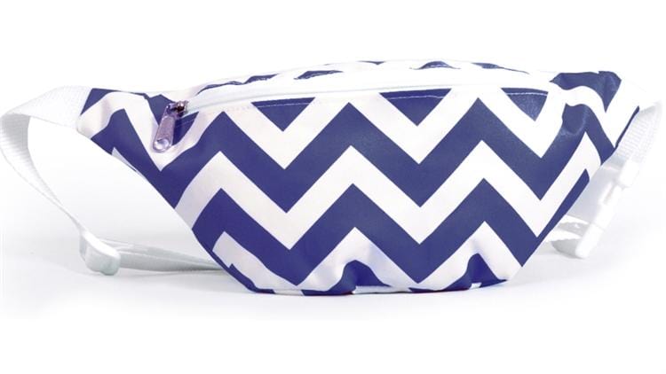 Desden Fanny Pack Chevron Fanny Pack in Navy and White