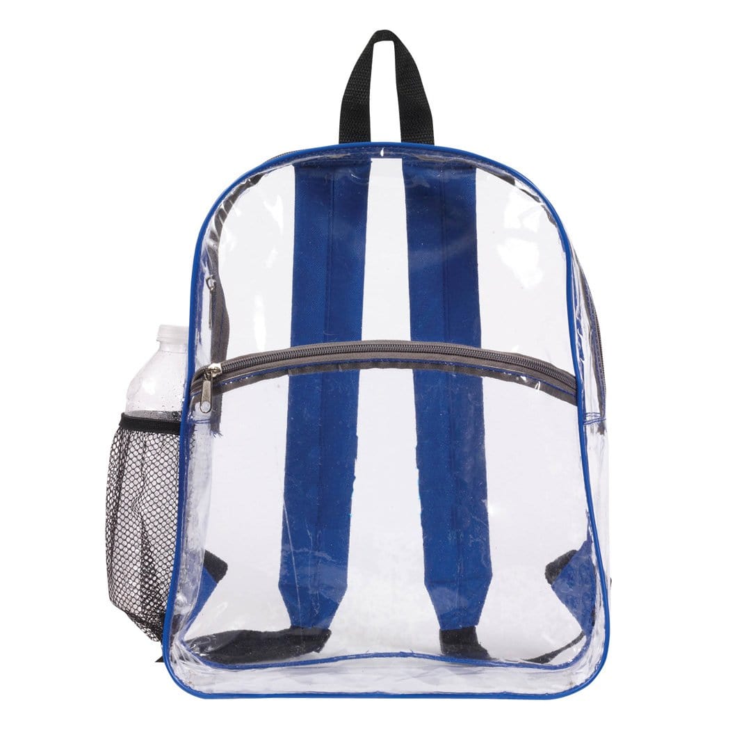 Desden Lifestyle Clear Backpack- Royal Trim- Printed 1 color