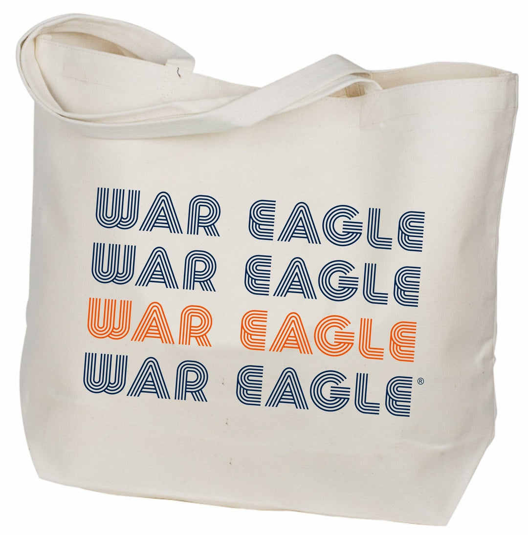 Desden Retro Canvas Tote Bag - Auburn