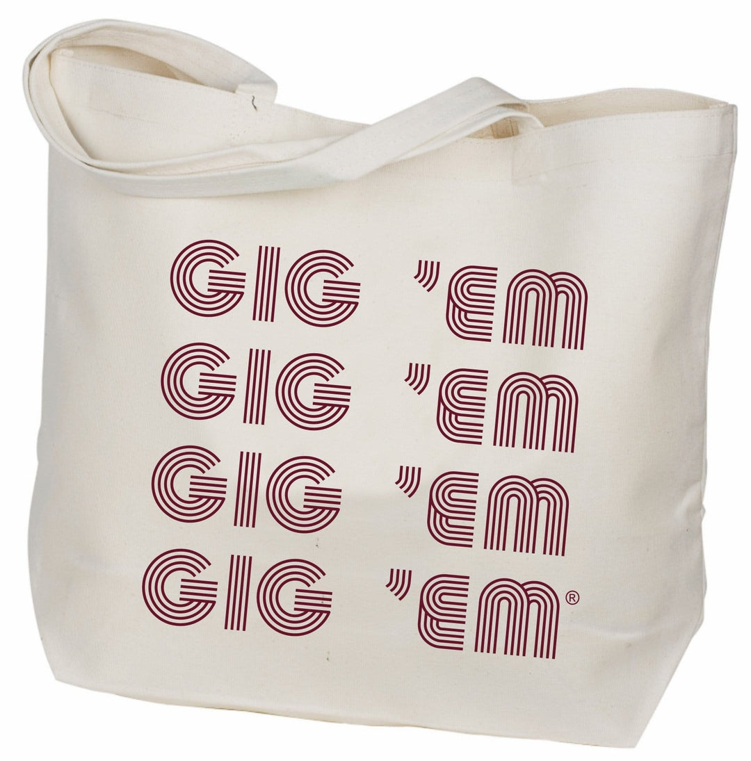 Desden Retro Canvas Tote Bag - Texas A&M