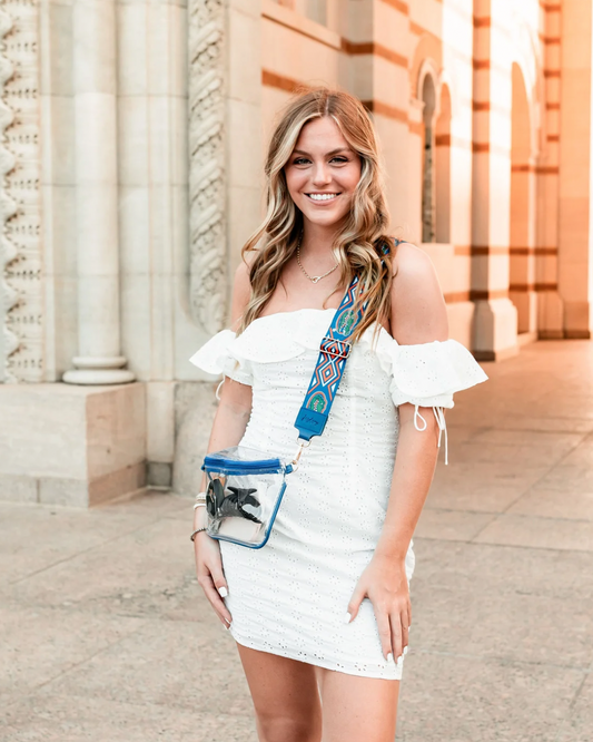 Desden Ambassador modeling the new Lexi Purse for Florida Gators