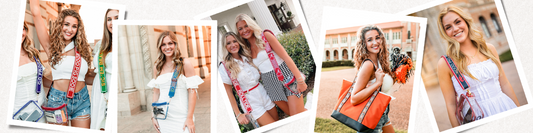 desden collegiate licensed game day purses, bag straps and college gifts