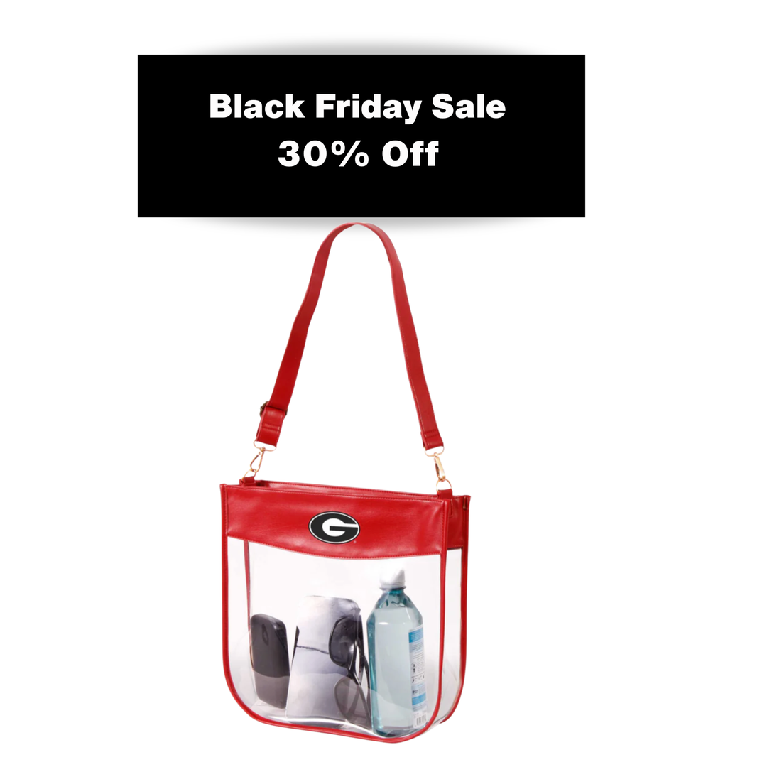 Large Clear Purse with Zipper - The Kate Game Day Bag by Desden