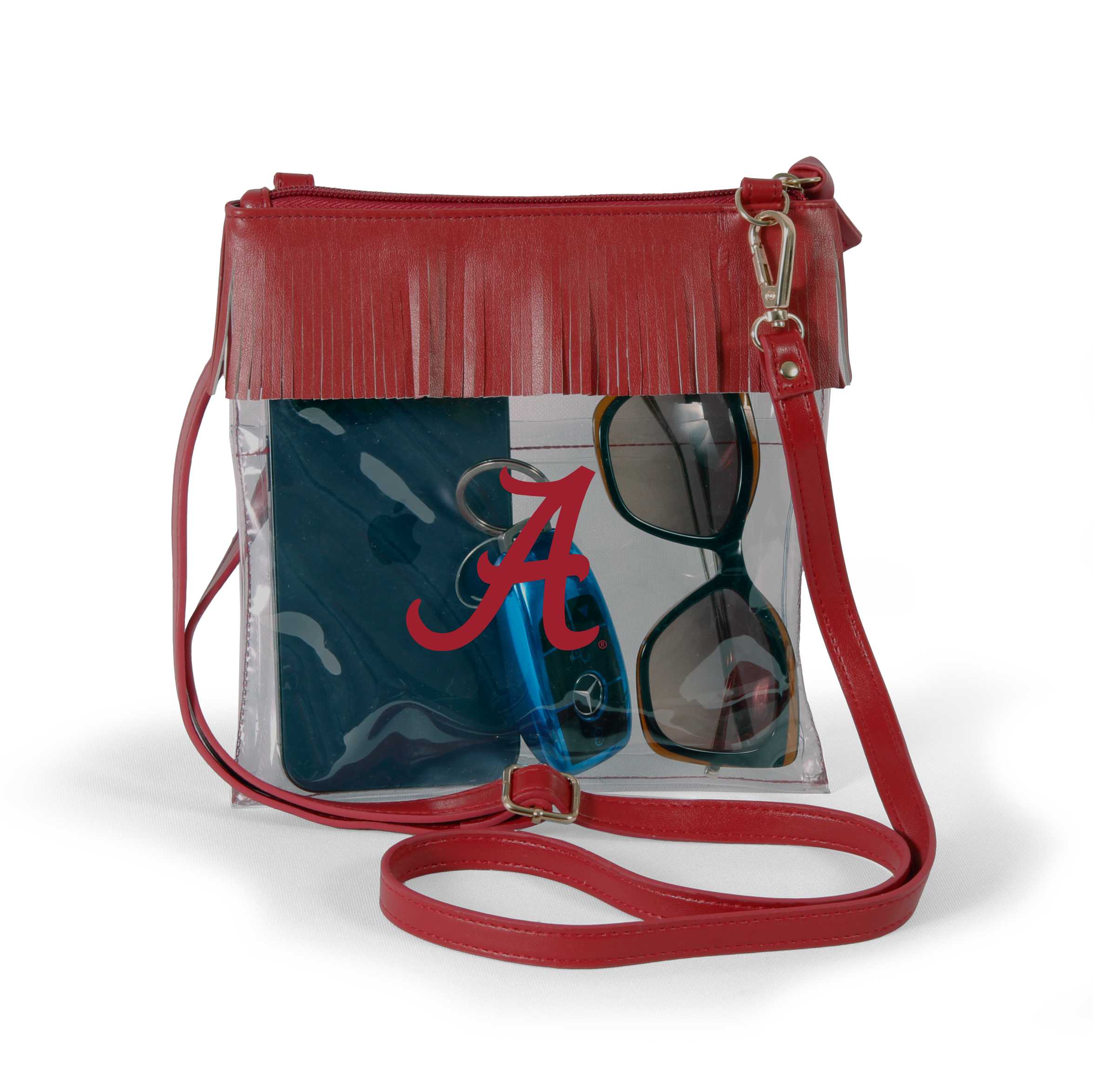 Judy Ann Fringe Clear Crossbody Purse