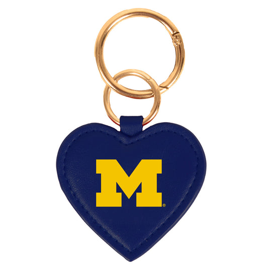 University of Michigan Heart Purse Charm/Key Ring