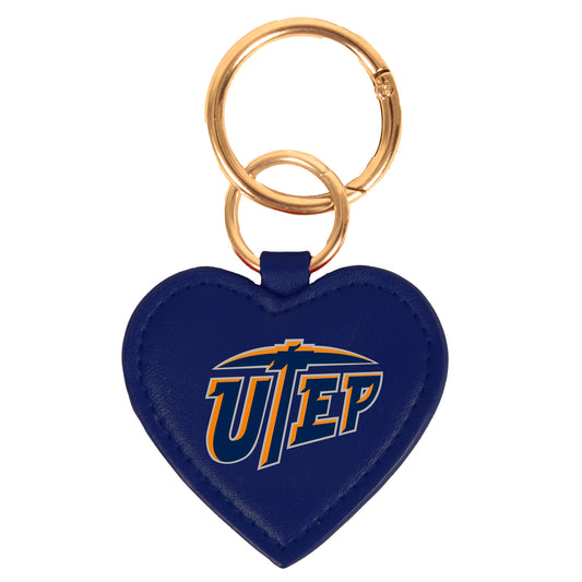 UTEP Miners Heart Purse Charm/Key Ring