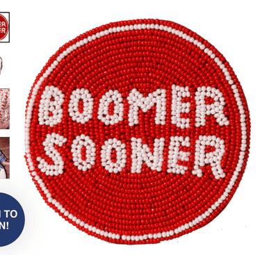 Beaded Game Day Button