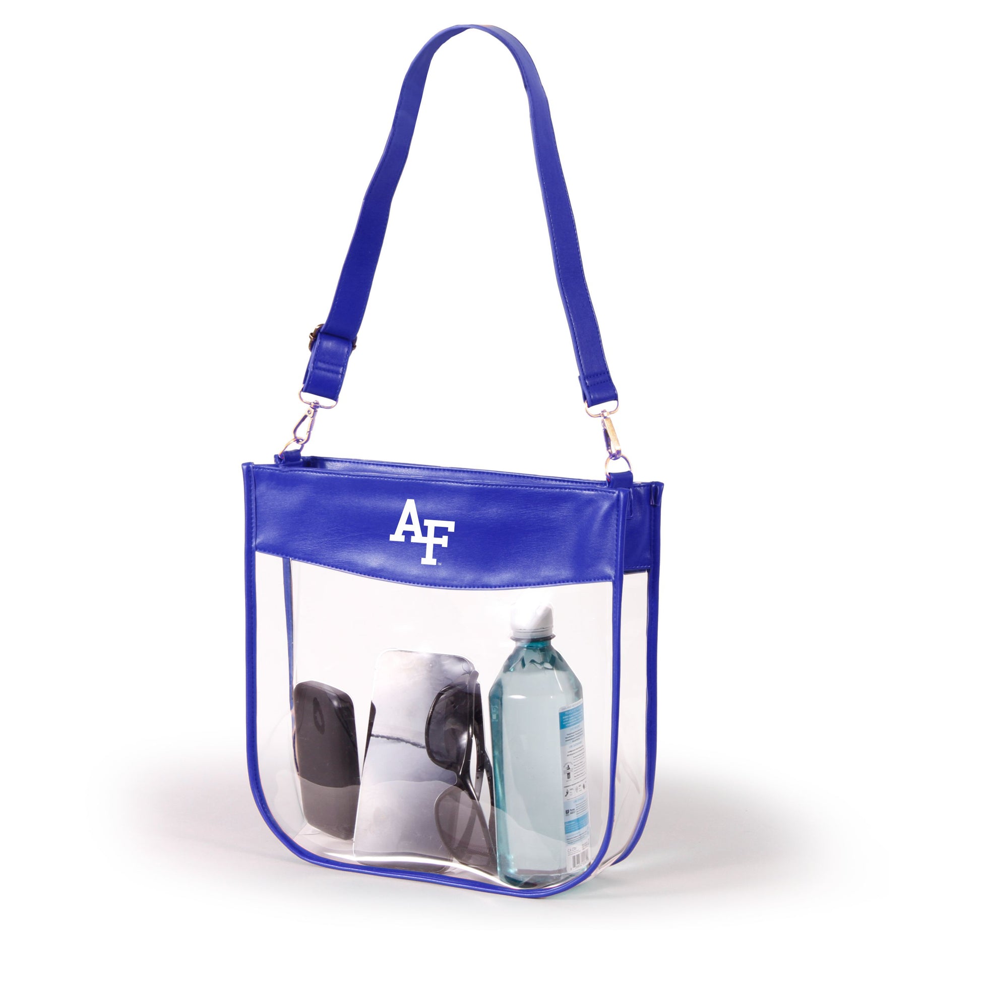 Air Force Kate Large Clear Purse with Zipper, stadium-approved, officially licensed, by Desden