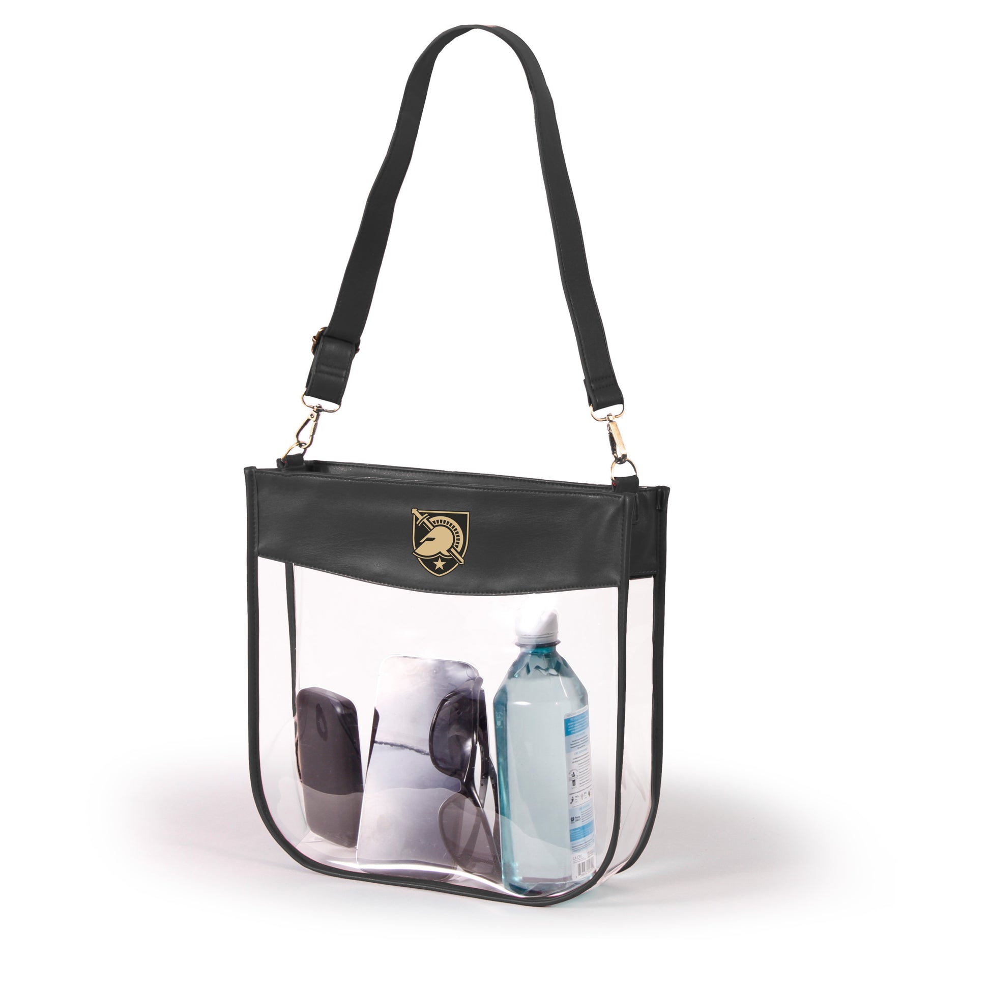 Army Kate Large Clear Purse with Zipper, stadium-approved, officially licensed, by Desden