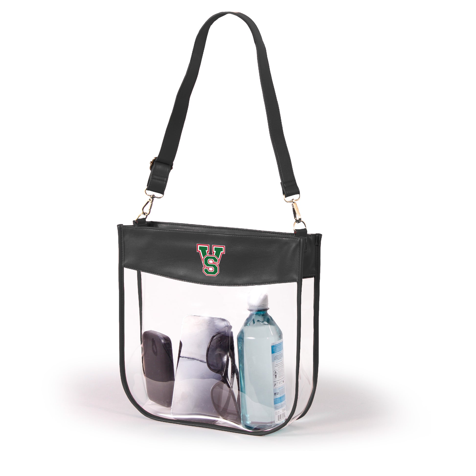 Mississippi Valley State Kate Large Clear Purse with Zipper, stadium-approved, officially licensed, by Desden
