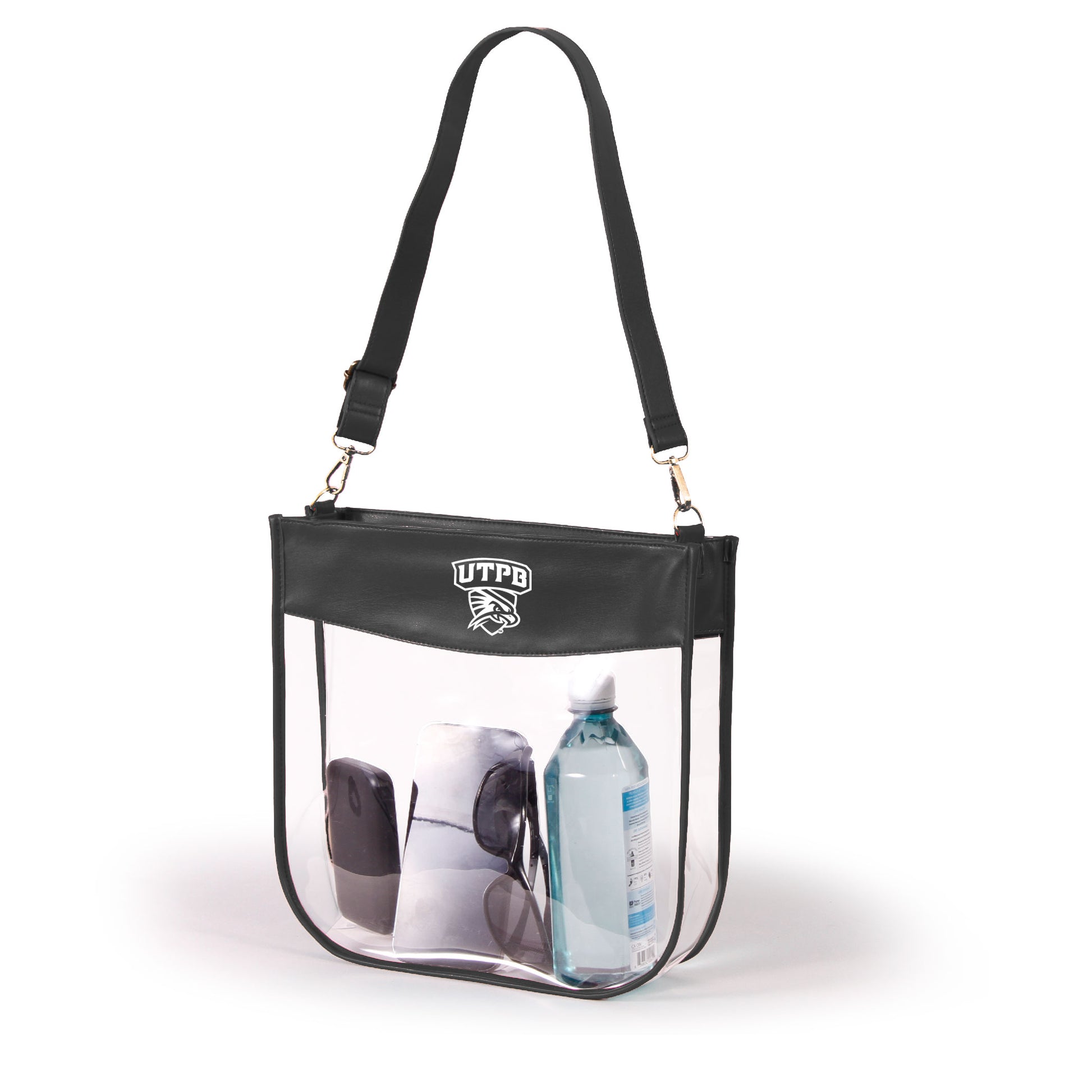 UTPB Kate Large Clear Purse with Zipper, stadium-approved, officially licensed, by Desden