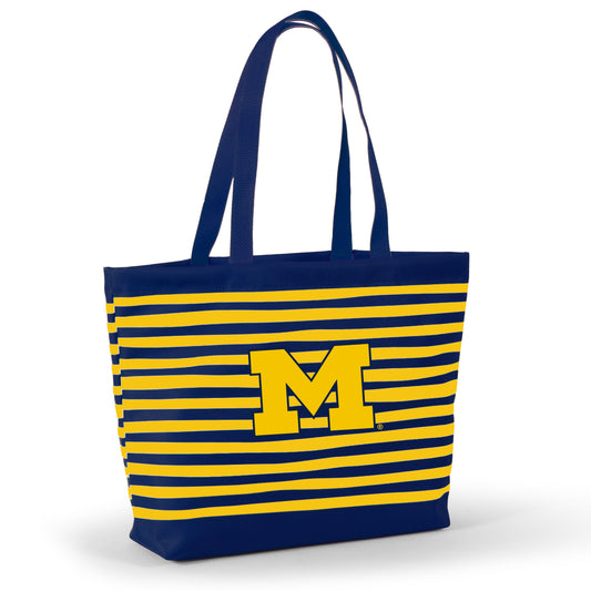 Michigan Wolverines Tatum Tote Wavy Striped Tote by Desden