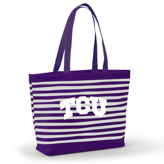 New! TCU Tatum Tote Wavy Striped Tote by Desden