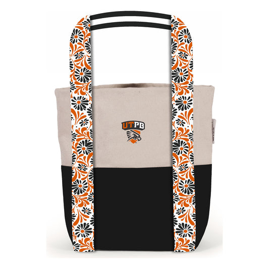 Canvas Mini Tote with Floral Straps – UTPB Falcons