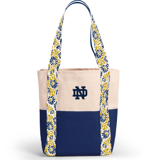 Canvas Mini Tote with Floral Straps – Notre Dame Fighting Irish