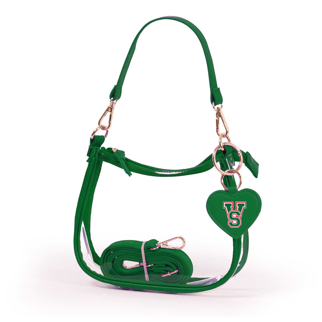 Mississippi Valley State Clara Clear Purse with Heart Charm