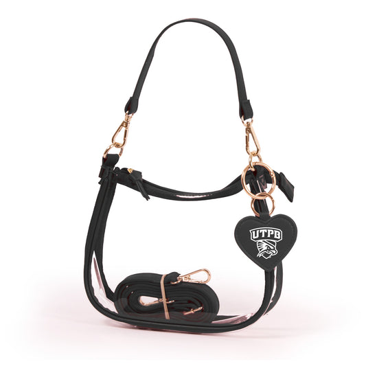UTPB Falcons Clara Clear Purse – Stadium Bag with Heart Charm