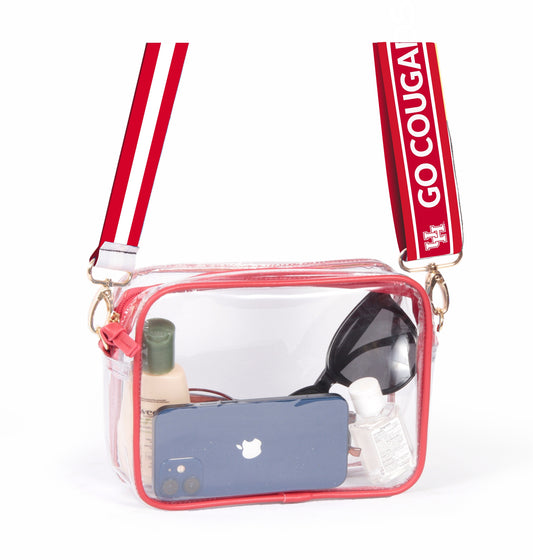 Houston Cougars Bridget Clear Purse – Stadium Bag with Custom Strap