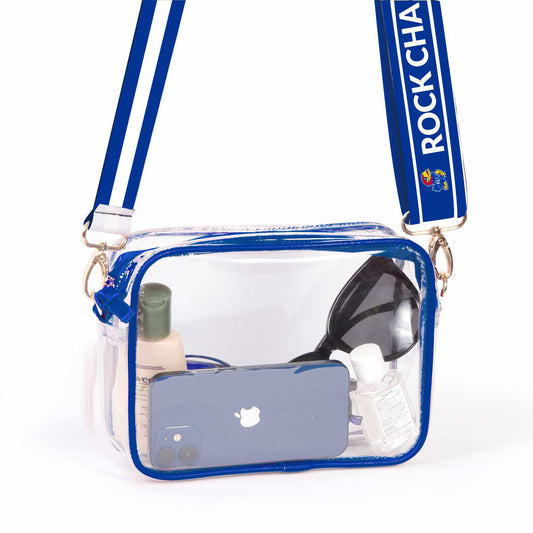 Kansas Jayhawks Bridget Clear Purse – Stadium Bag with Custom Strap