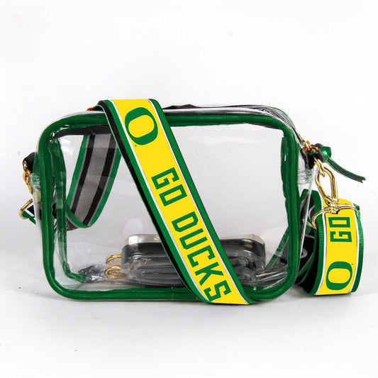 Oregon Ducks Bridget Clear Purse – Stadium Bag with Custom Strap