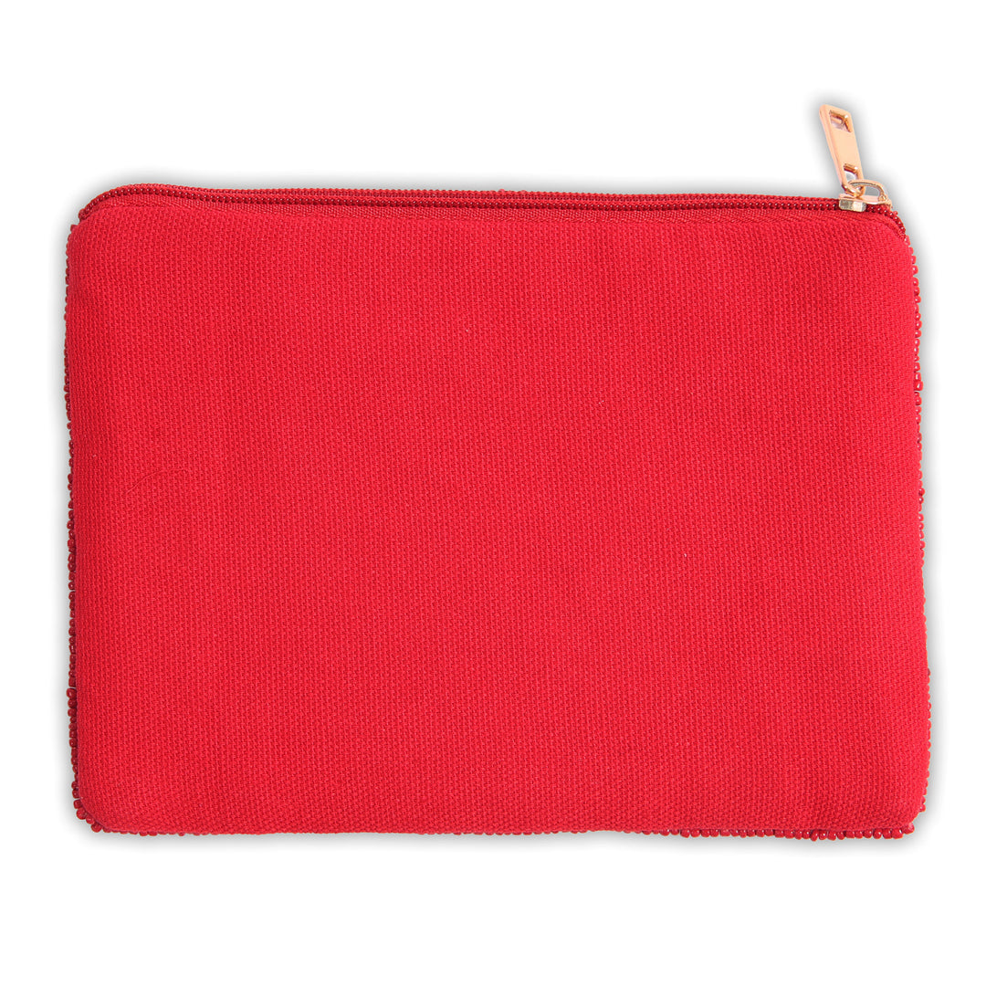 Hand Beaded Coin Pouch - Alabama Crimson Tide