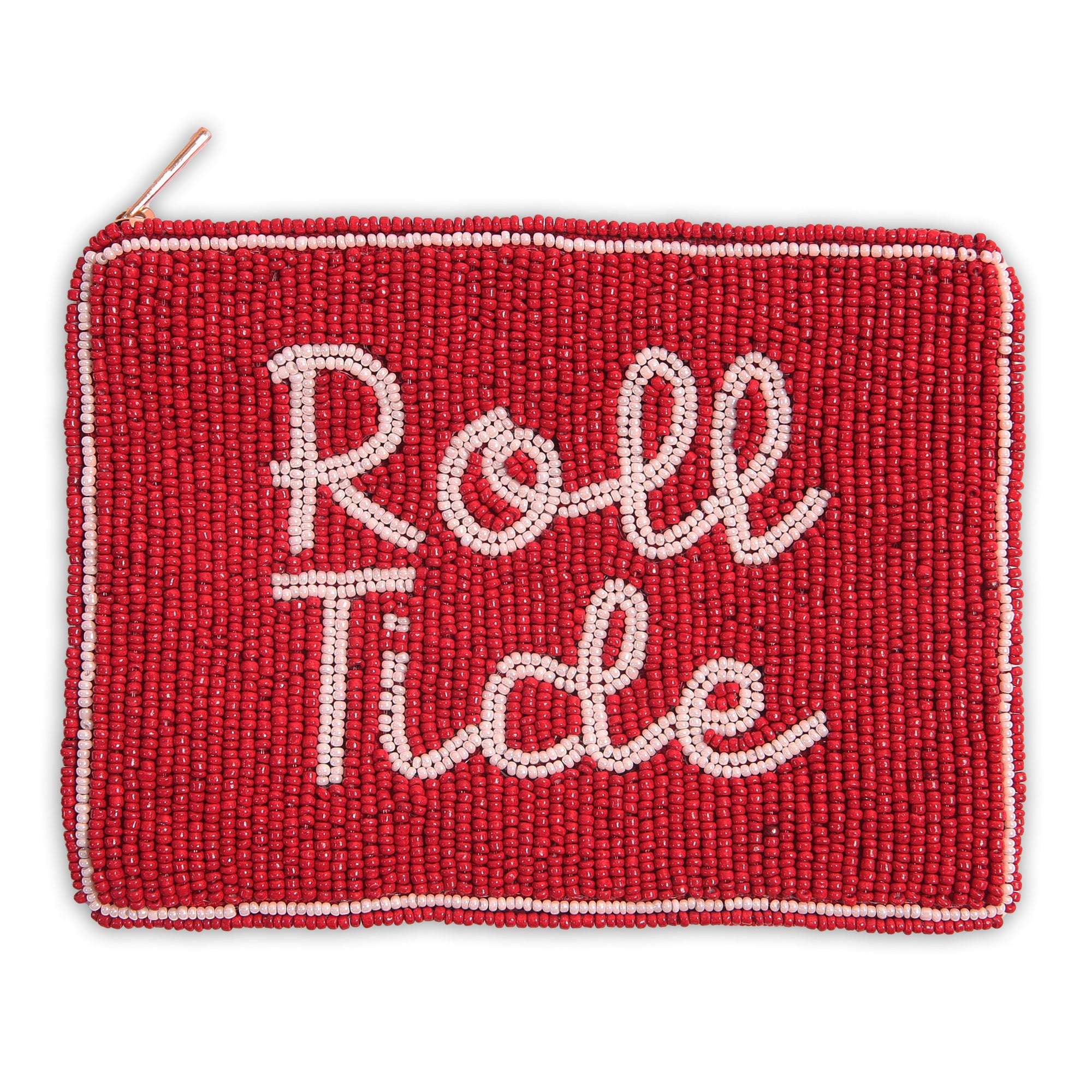 Hand Beaded Coin Pouch - Alabama Crimson Tide