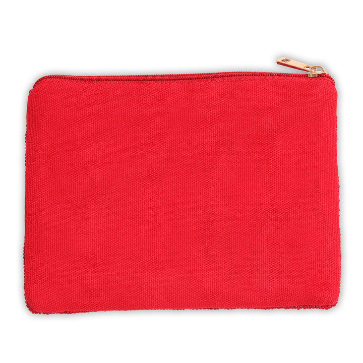 PRE-ORDER Hand Beaded Coin Pouch – Arkansas Razorbacks