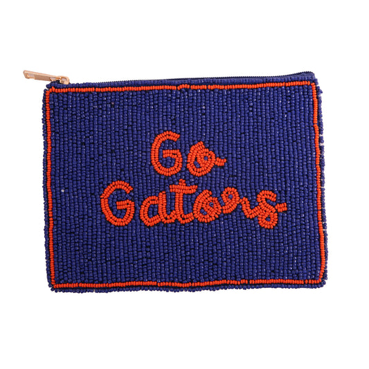 Hand Beaded Coin Pouch - Florida Gators