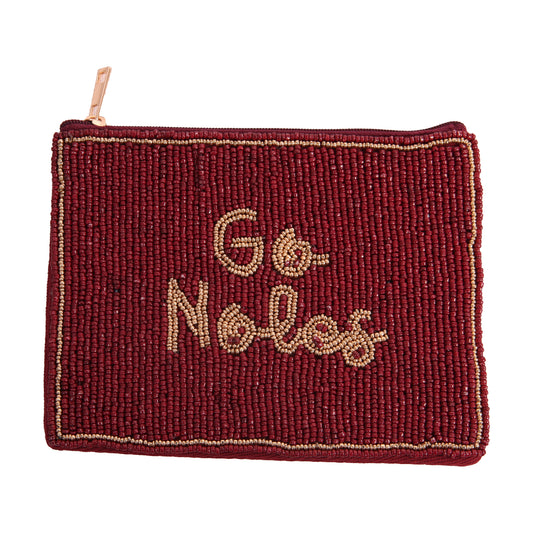 Hand Beaded Coin Pouch - Florida State Seminoles