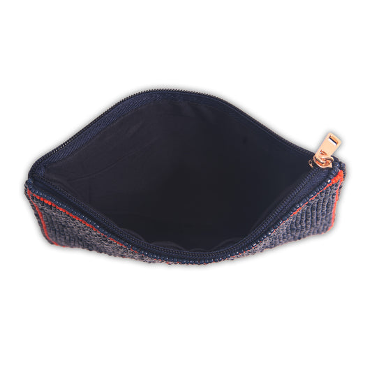 Hand Beaded Coin Pouch - Illinois Fighting Illini