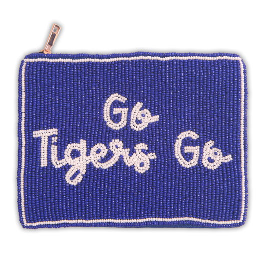 Hand Beaded Coin Pouch - Memphis Tigers