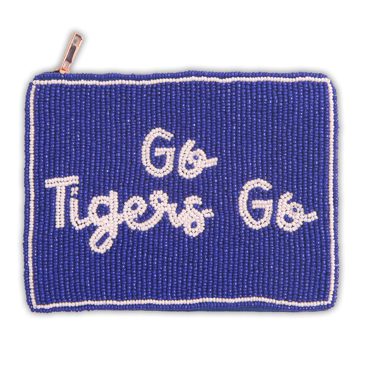 Hand Beaded Coin Pouch - Memphis Tigers