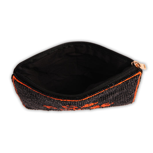 Hand Beaded Coin Pouch - Oklahoma State Cowboys