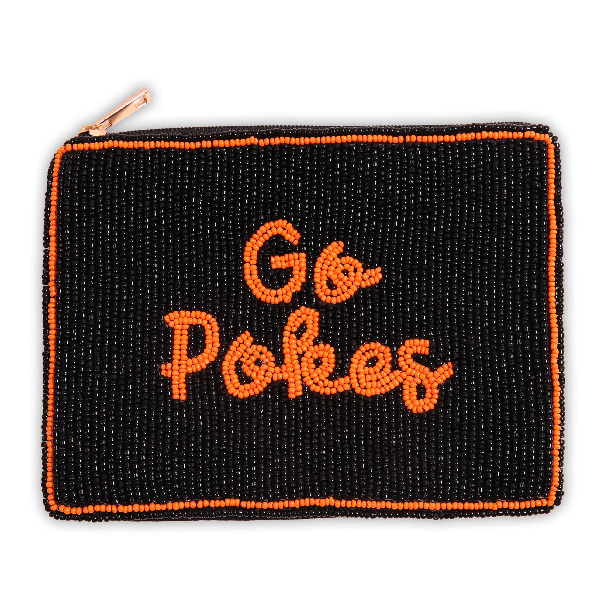 PRE-ORDER Hand Beaded Coin Pouch – Oklahoma State Cowboys