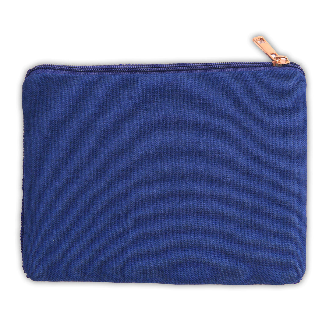Hand Beaded Coin Pouch - SMU Mustangs