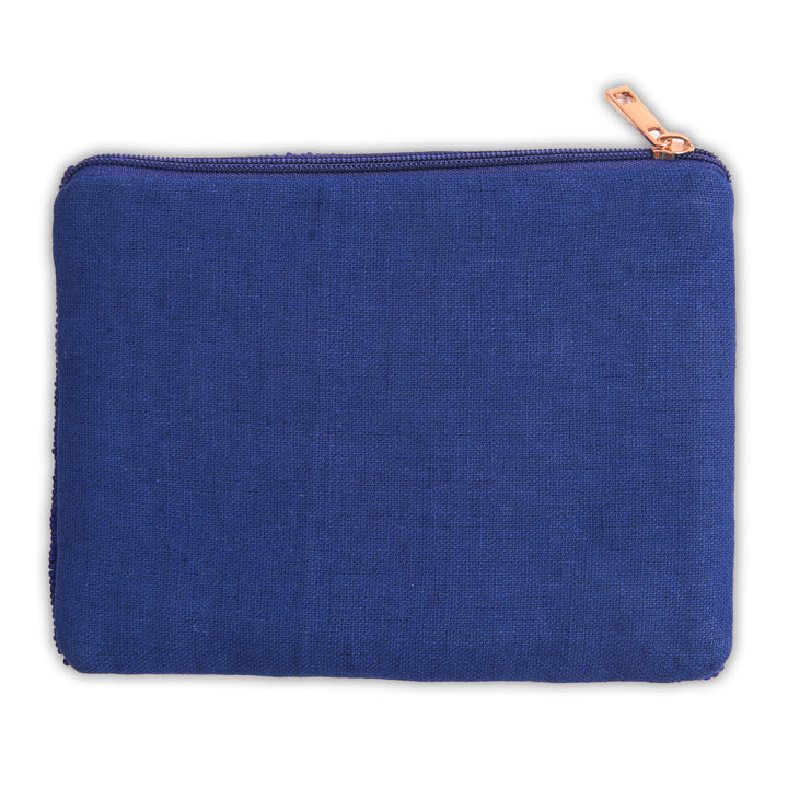 Hand Beaded Coin Pouch - SMU Mustangs