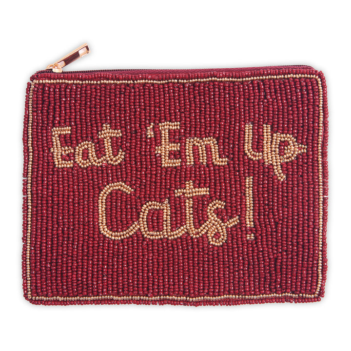 Hand Beaded Coin Pouch - Texas State Bobcats