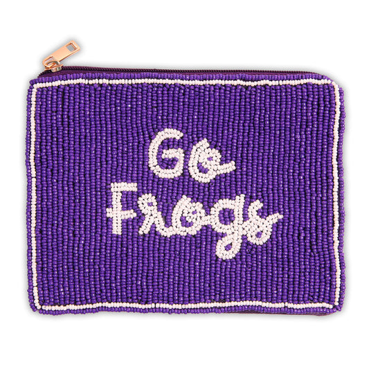 Hand Beaded Coin Pouch - TCU Horned Frogs