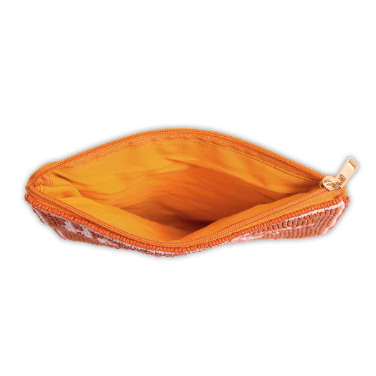 Hand Beaded Coin Pouch - Texas Longhorns