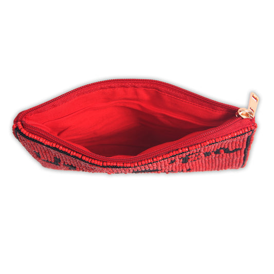 Hand Beaded Coin Pouch - Texas Tech Red Raiders