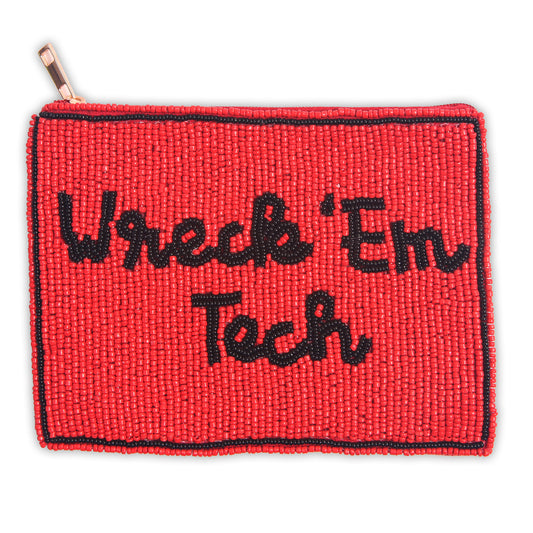 Hand Beaded Coin Pouch - Texas Tech Red Raiders