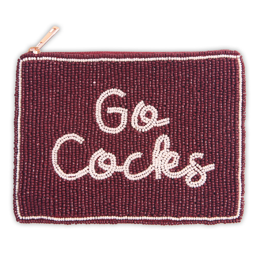 PRE-ORDER Hand Beaded Coin Pouch – South Carolina Gamecocks