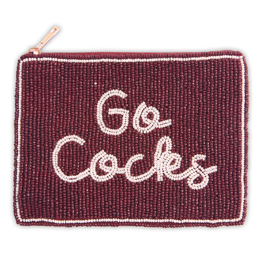 Hand Beaded Coin Pouch - South Carolina Gamecocks