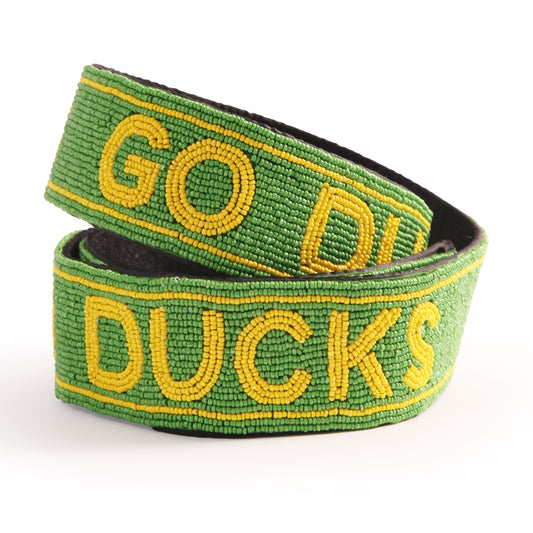 Oregon Ducks Hand-Beaded Purse Strap – 2"